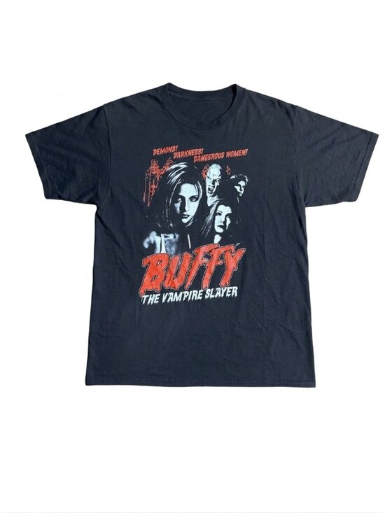 Buffy The Vampire Slayer Other - Buffy The Vampire Slayer Men's Graphic T-Shirt Vintage TV Show Black NEW